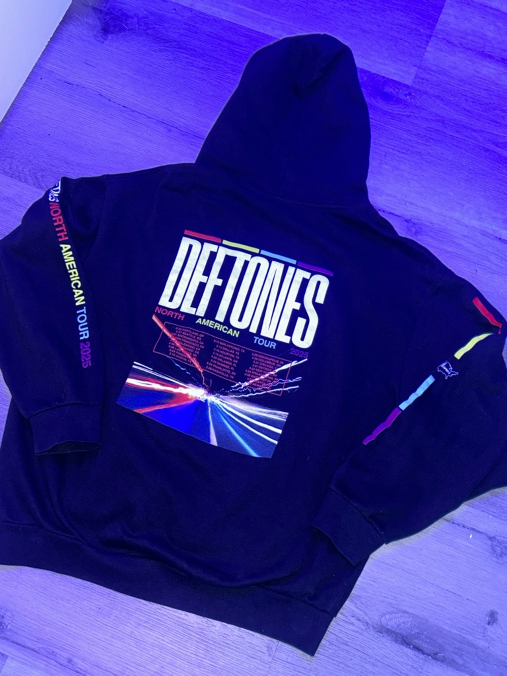 Deftones North American Tour 2025 Black Hoodie